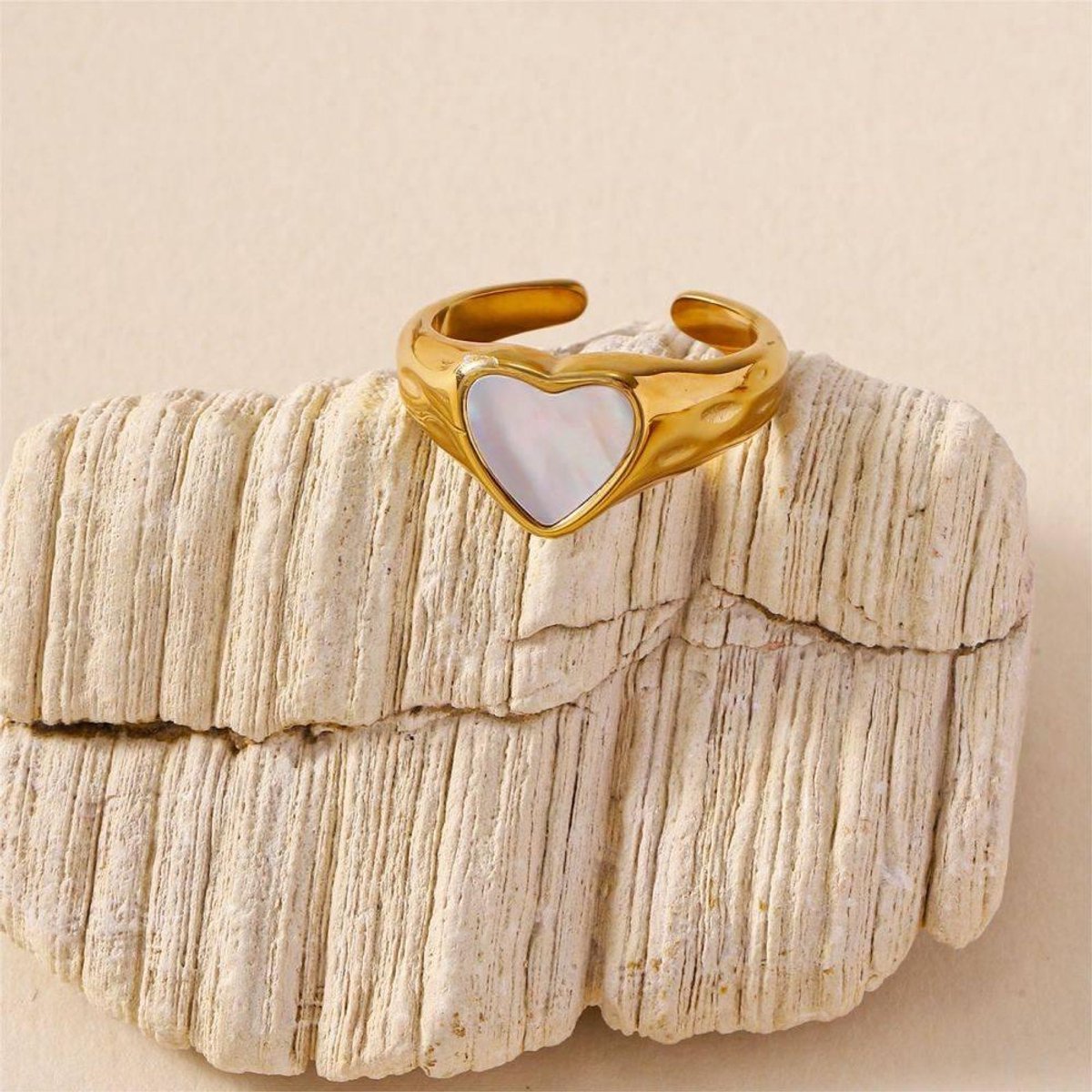 Ring Si Amor Sieraden RW0593-G7 Roestvrij Staal Kleur Goud