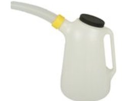 Olieschenkkan - oliekan - Maatbeker - met flexibele tuit - 2 liter 2 Liter- Watervulcontainer Meten Olie Kan Remvloeistof Brandstof Uitloop Auto Auto Voertuigen Reparatie Onderhoud Tools