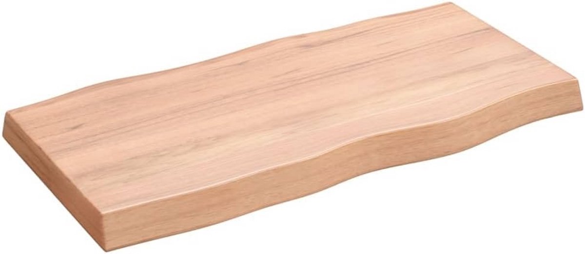 Massief Eikenhouten Tafelblad met Natuurlijke Rand, 80x40 cm