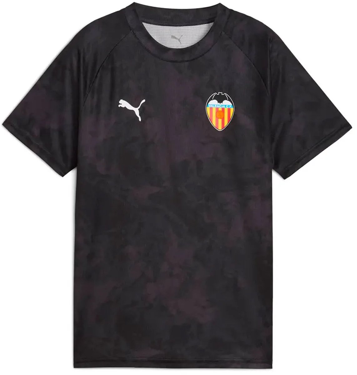 Puma Valencia Cf 25/26 Voor De Wedstrijd Korte Mouw T-shirt Junior 7-8 Years Kinderen Zwart