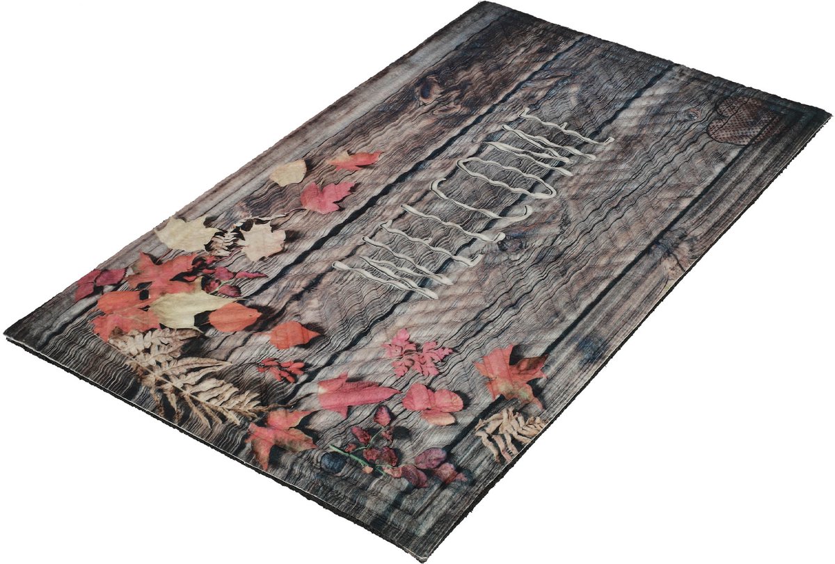 KOTARBAU Droogloopmat, Deurmat Binnen, Rubber Polypropyleen, 45 x 75 cm, Schoonloopmat, Inloopmat, Vuilvanger, Vuilvangmat, Entreemat, Rechthoekig- Antislip, met Opdruk Welcome Grijs, roze