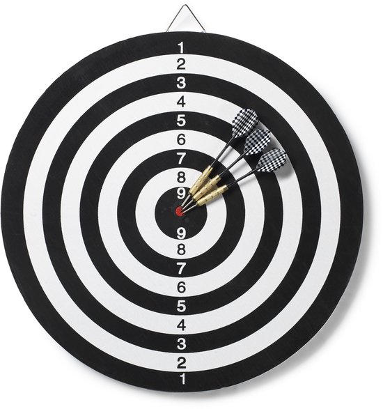 Bex Gamesson Family Dart Game - Dubbelzijdig Dartbord 45,7 cm - Inclusief Messing Dartpijlen - Klassiek Dartspel En Targetspel - Vanaf 8 Jaar van Merkloos — afbeelding 3