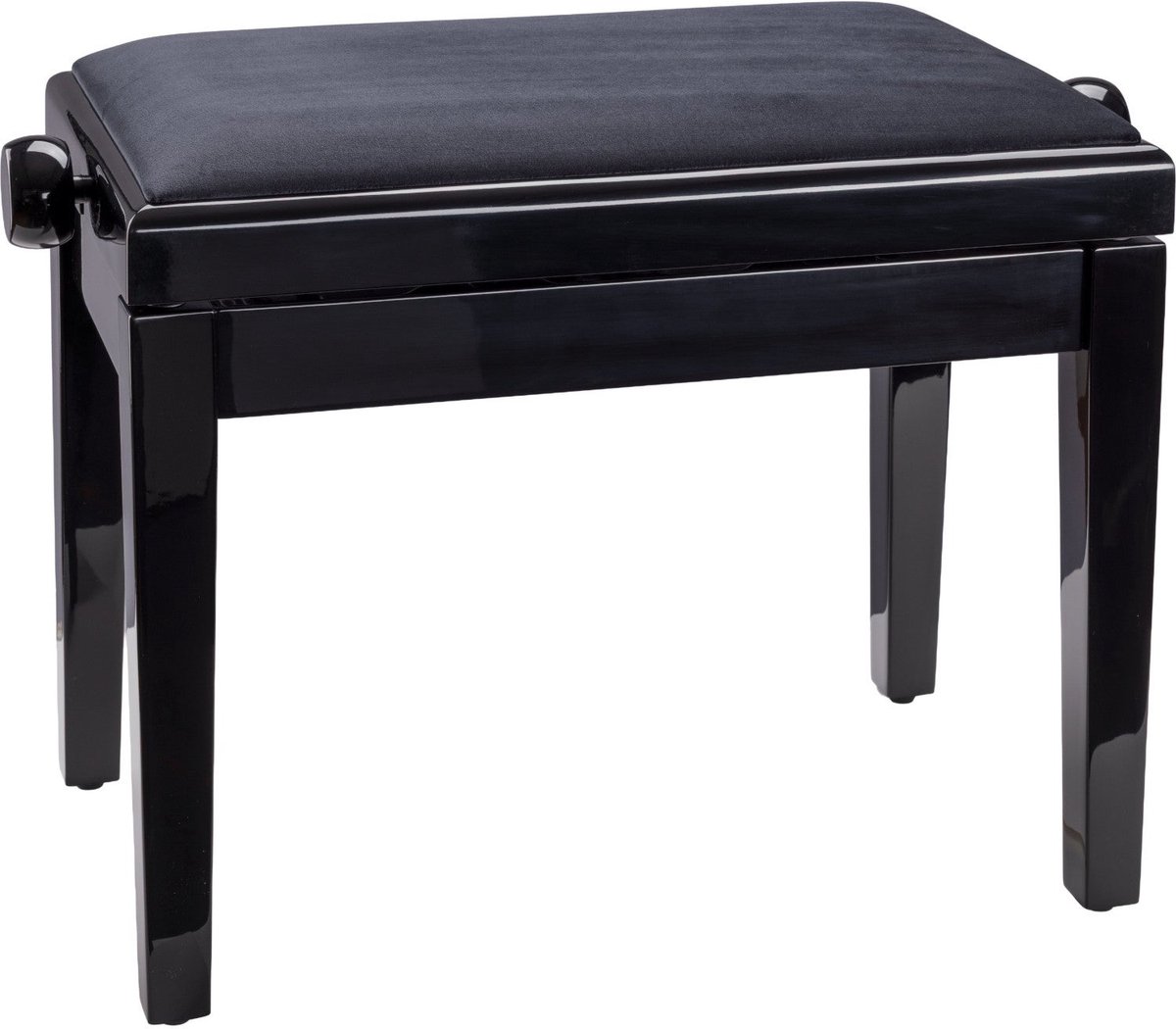 Konig & Meyer 13922 Piano bench hoogglans zwart, zitting zwart velours