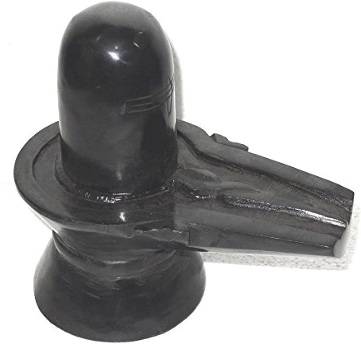 Religieus Beeld - Spiritueel Decor - Meditatie Puja - Handgemaakt Marmer - 7.3 Inch - Zwart