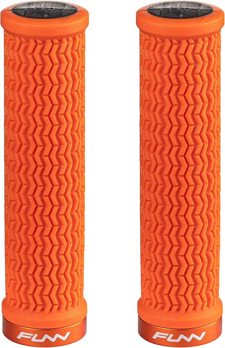 Fiets Handvatten - MTB Handvatten - Comfortabel Fietsen - Single Lock-on - 13 cm Lengte - Oranje
