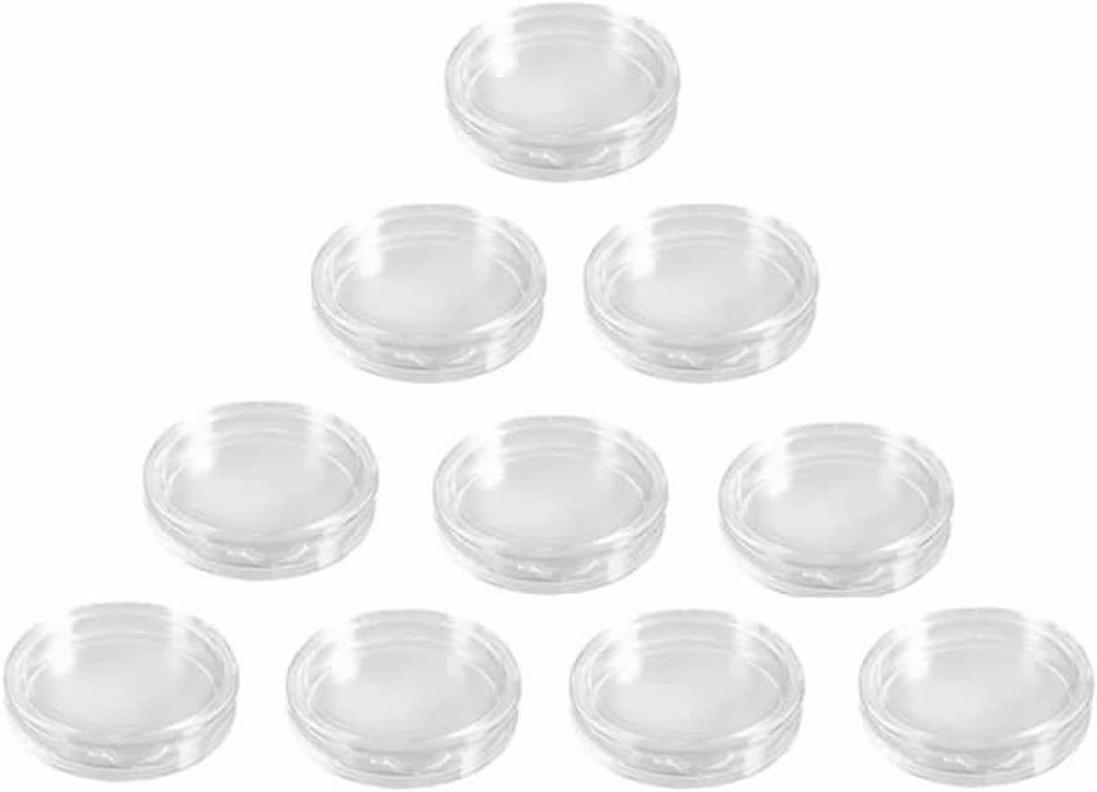 Muntcapsules - Muntcontainers - Munten Verzamelen - Transparant Plastic - 32mm - 30 Stuks