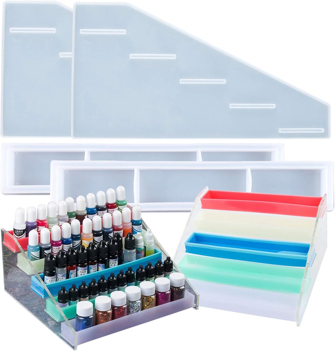 Display Organizer Rek - Nagellak Houder - Make-up Sieraden Opslag - 5 Lagen Siliconen