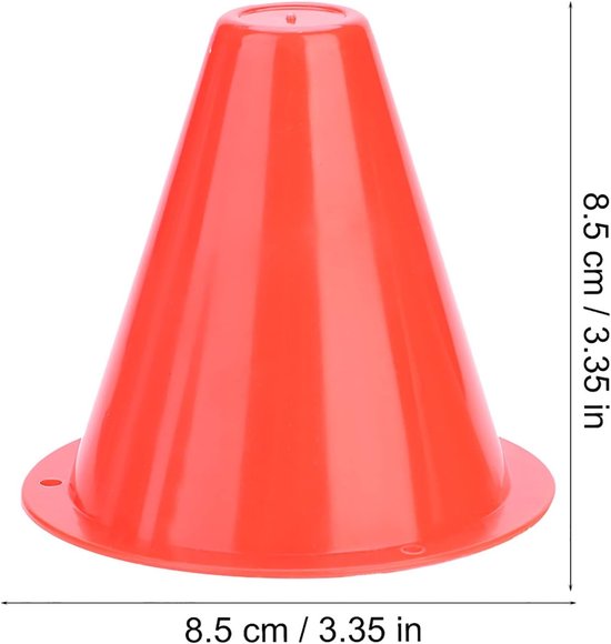 Voetbal Trainings Kegels - Markeer Schijven - Agility Training - Stabiel Vierkant Ontwerp - 10 Stuks - Rood — afbeelding 5