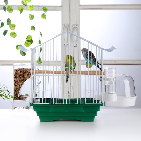 Yardwe Vervangingsset Voor Vogelkooideuren – 5 Stuks Met Veer En Voerbak, Makkelijk Te Monteren