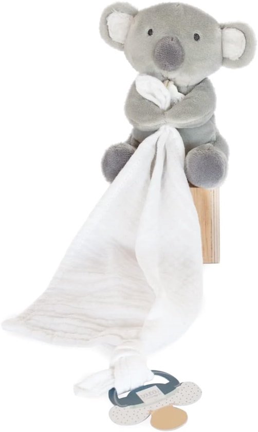 Fopspeenknuffel - Speendoekje met knuffel - Babycomfort - Zachte materialen - 11x11x11 cm - Grijs — afbeelding 5