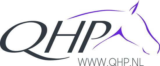 QHP logo met paardenhoofd en website WWW.QHP.NL