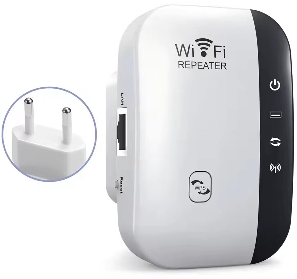 Premium Mini Wifi Repeater | Draadloze Signaalversterker en Netwerk Enhancer | 2,4 GHz | Repeater- en Access Point-modus | Wit