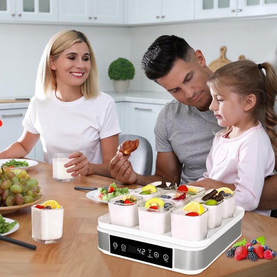 RONN® Yoghurtmaker - Citruspers - Ijsmachine - Wit - ‎32cm x 32cm x 19cm van Merkloos — afbeelding 4