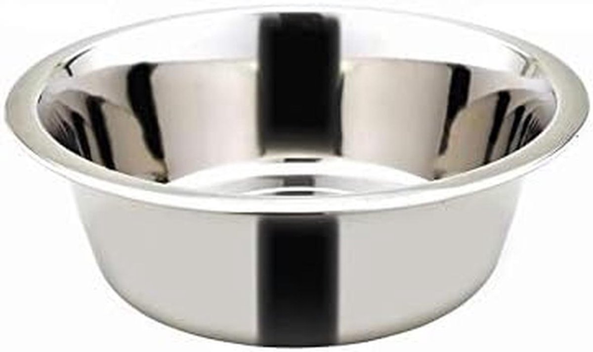 Voederbak Hond - Voerbak Roestvrij Staal - Voeren en drinken - Vaatwasmachinebestendig - 11 cm breed - Zilver
