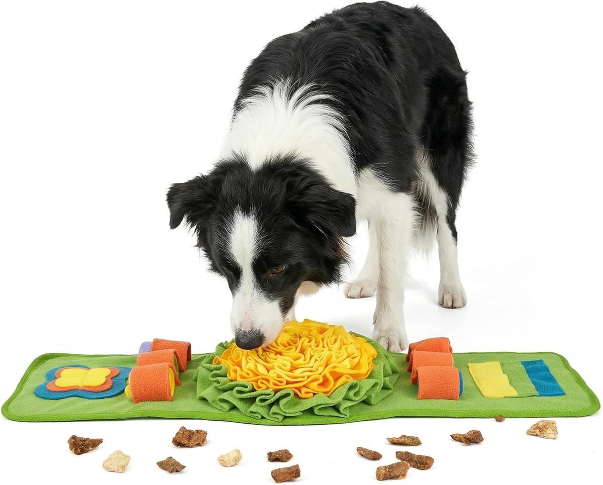 Snuffeltapijt Hond - Hondenspeelgoed Interactief - Mentale Stimulatie - Antislip Wasbaar - 80 x 30 cm - Groen