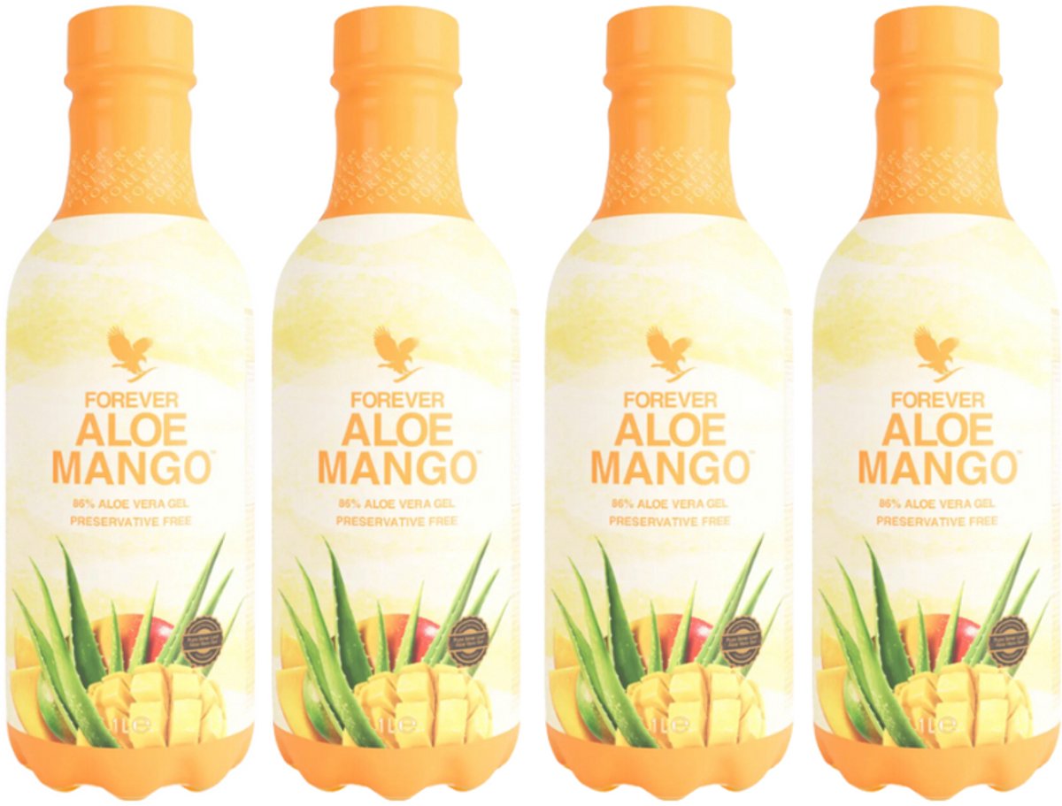 4-Pack Forever Aloe Mango Gel , Sport Drank , Tropische aloë vera drank