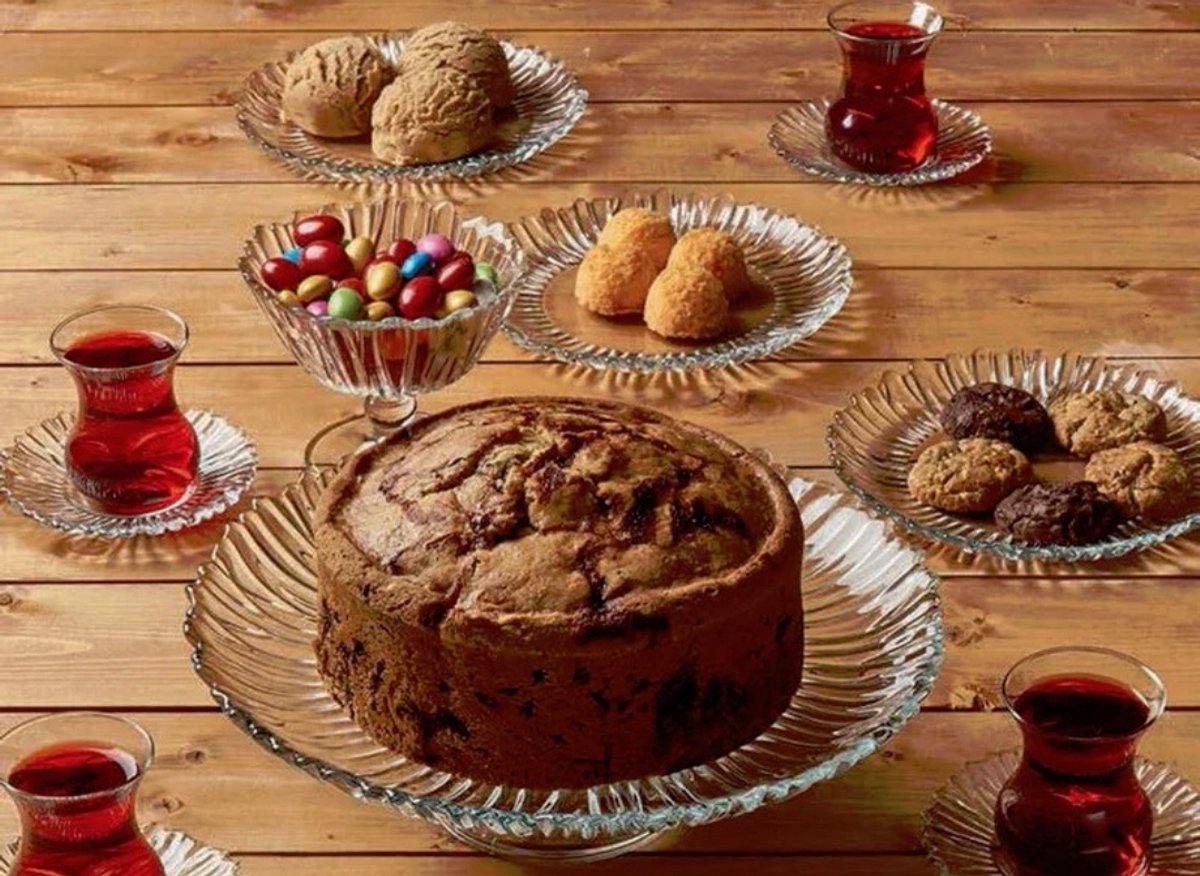Pasabahce - cake set - Aurora 20-delig - helder glas - golvende randen - vaatwasbestendig