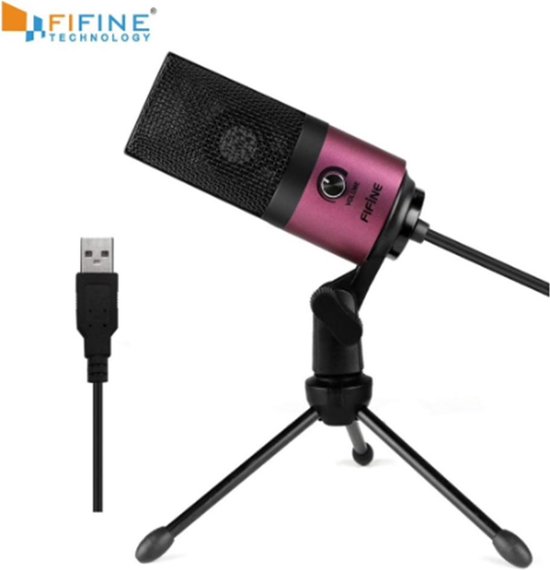 FiFine Metalen Opname Microfoon - USB Condensator Opname Microfoon - Voor  Laptop... | bol.com