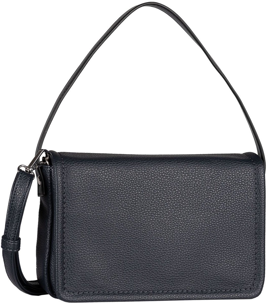 TOM TAILOR schoudertas handtas Delphina Flap Bag No Zip Dark Blue donkerblauw
