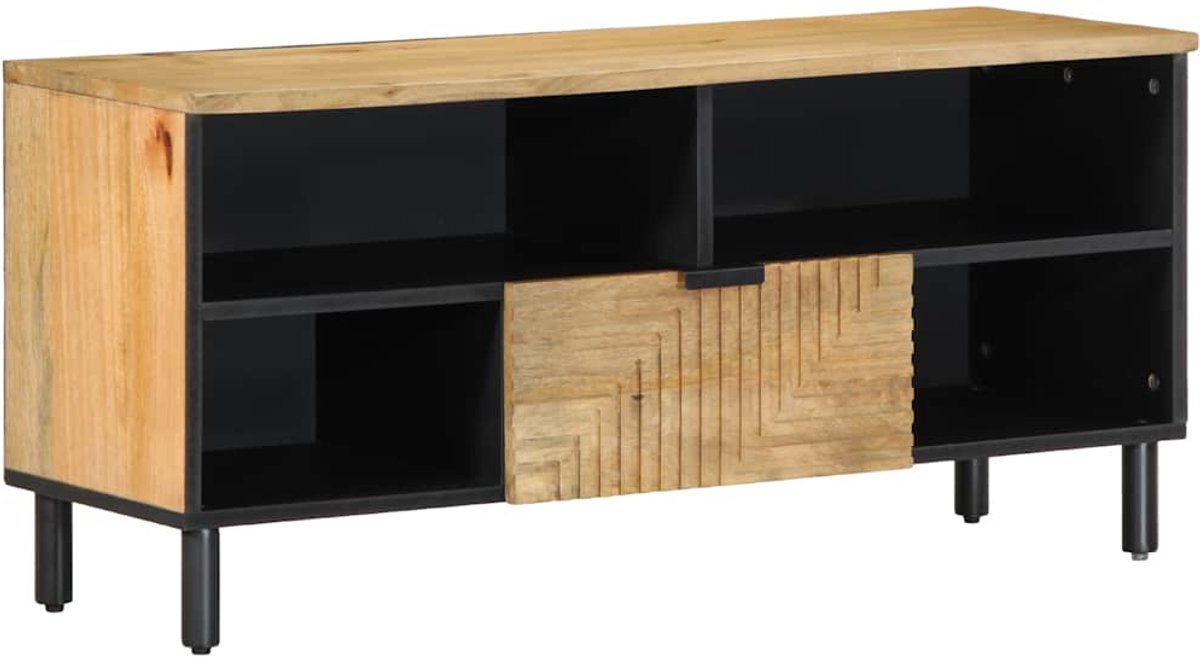 vidaXL - Tv-meubel - 100x33x46 - cm - massief - mangohout - bruin