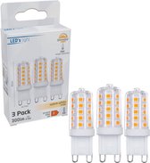 Lampes LED's Light G9 LED - Lumière blanche chaude à intensité variable - 3W remplace 28W - 3PACK