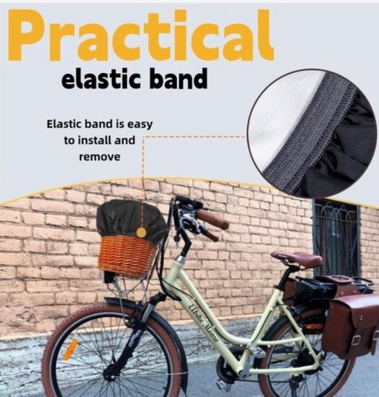 Fietskrat Mand Krathoes Afdekhoes Waterdicht Zwart 51x48cm van M-Wave — afbeelding 3
