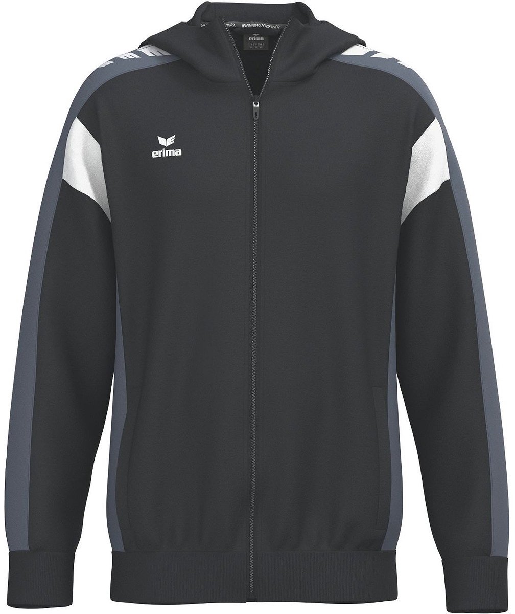 Erima Celebrate 125 Trainingsjack Met Capuchon Kinderen - Zwart / Slate Grey | Maat: 152