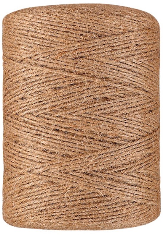 Natuurlijk jutetouw, 1,5 mm in diameter, circa 200 meter lang, geschikt voor...