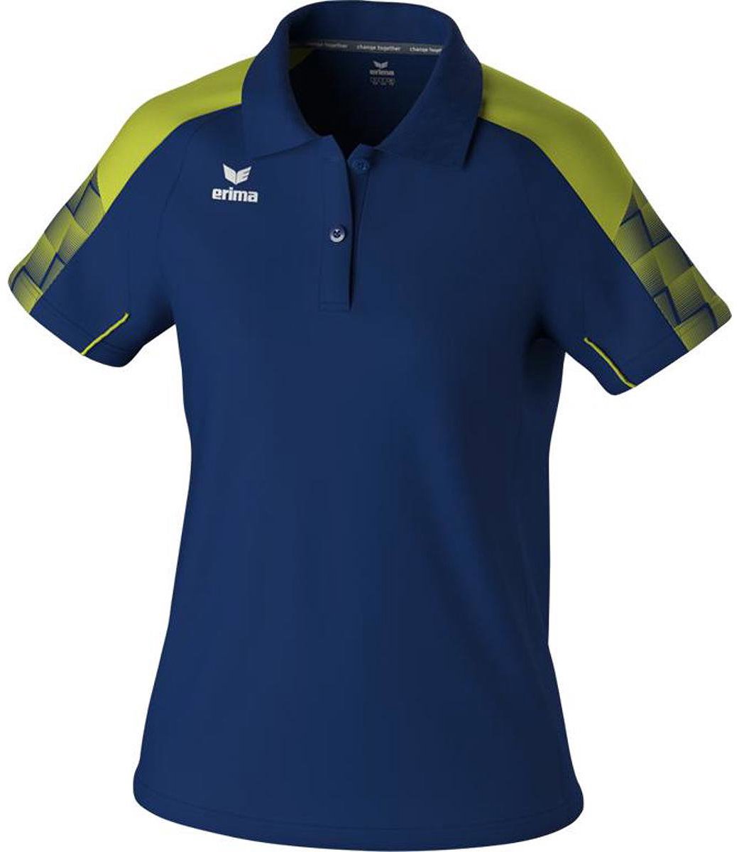 Erima Evo Star Polo Dames - Marine / Geel | Maat: 38