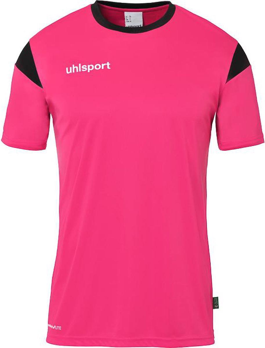 Uhlsport Squad 27 Shirt Korte Mouw Heren - Roze / Zwart | Maat: S