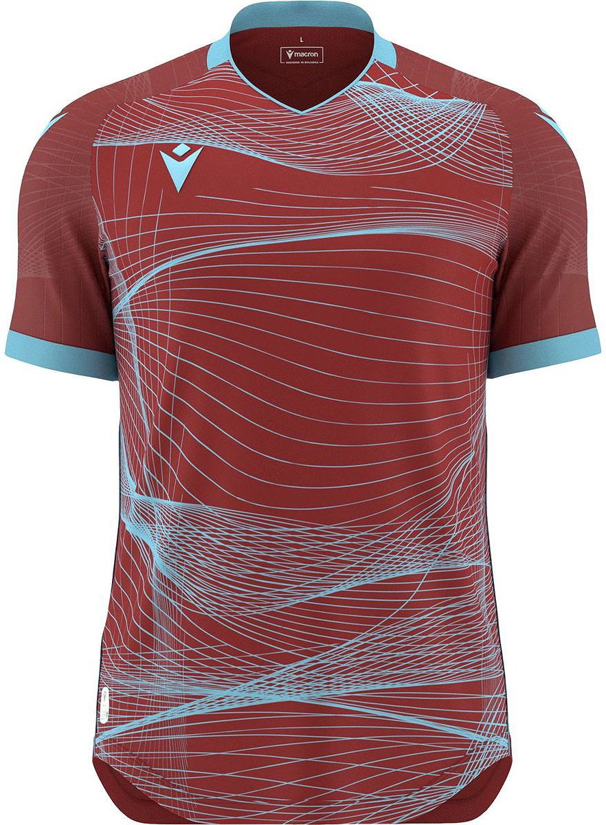 Macron Wyvern Eco Shirt Korte Mouw Heren - Bordeaux / Hemelsblauw | Maat: M