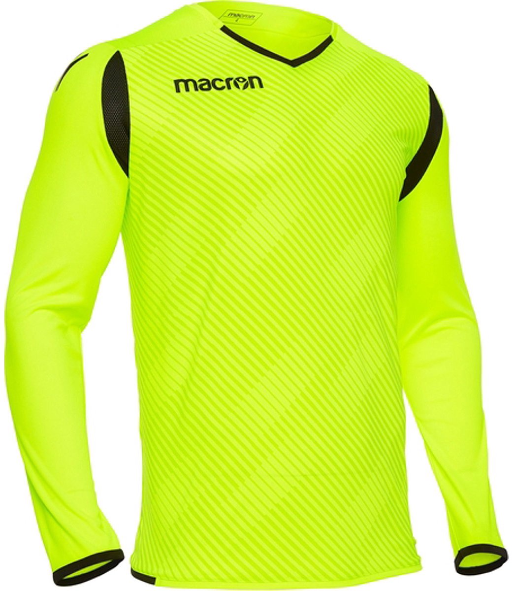 Macron Hercules Keepershirt Lange Mouw Heren - Fluogeel / Zwart | Maat: S