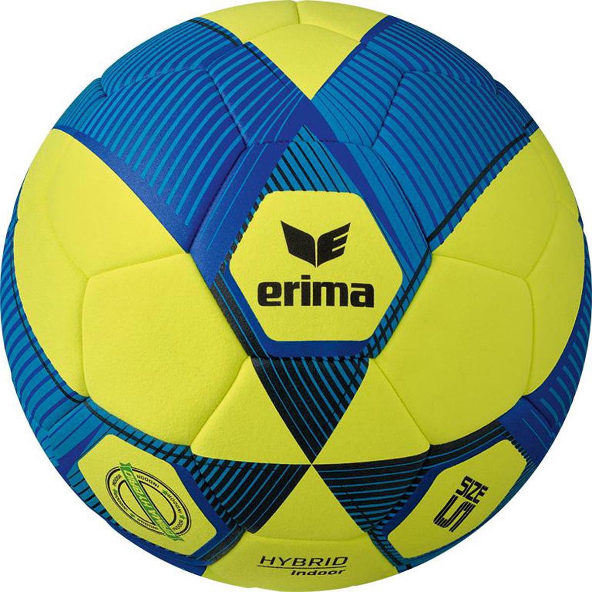 Erima Hybrid Indoor (Size 5) Voetbal - Geel / Royal | Maat: 5