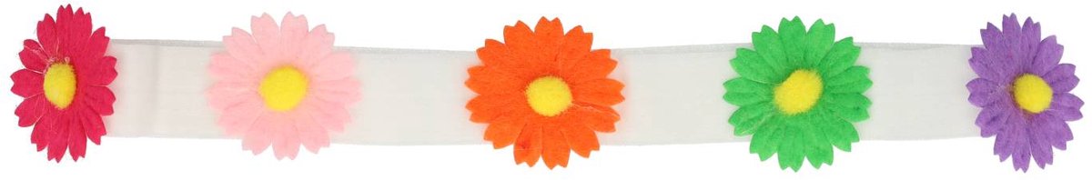 Haarsoires Haarband Baby - Bloemen - Multi Color Wit