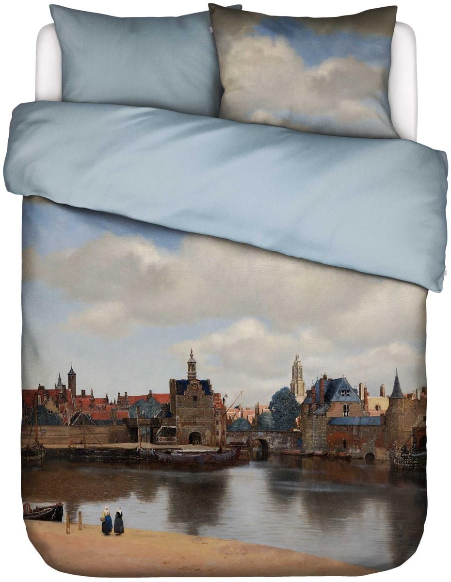 Essenza View On Delft Dekbedovertrek Calming blue - Lits-Jumeaux - 240x200/220 cm