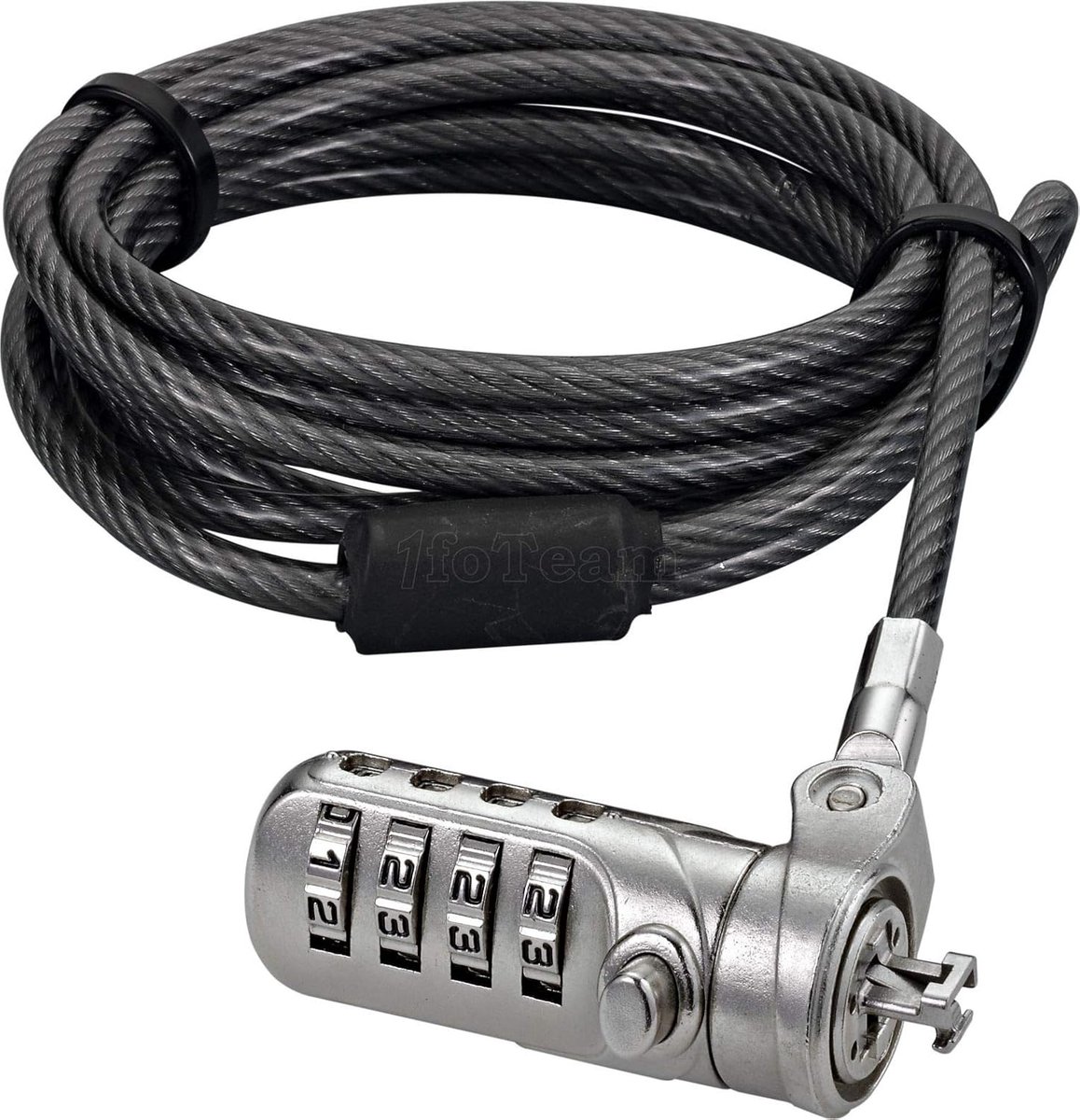 Kabelslot - Laptop Beveiliging - Diefstal Voorkomen - Combinatieslot - 2 Meter - Grijs