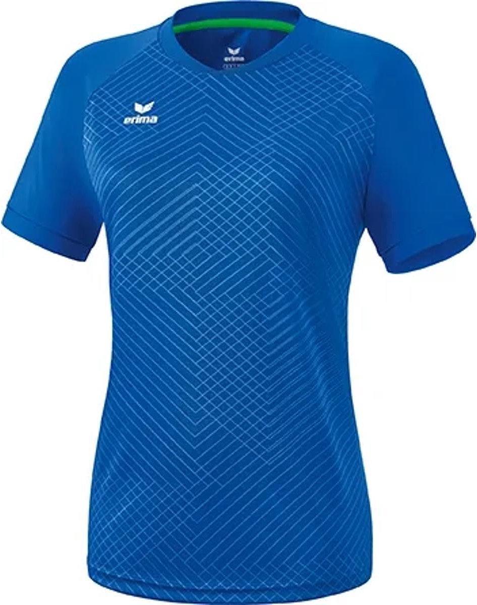 Erima Madrid Shirt Korte Mouw Dames - New Royal | Maat: 42