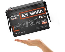 Humsienk 12,8V 300Ah (314Ah) LiFePO4 Accu met 200A BMS – 4096Wh, 15000+ cycli – Thuisbatterij voor Zonnepanelen, Camper, Boot & Off-grid