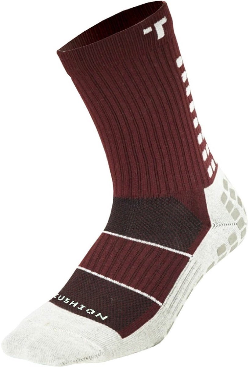Trusox Mid-Calf Cushion Crew 3.0 Gripsokken - Bordeaux | Maat: 39-43,5