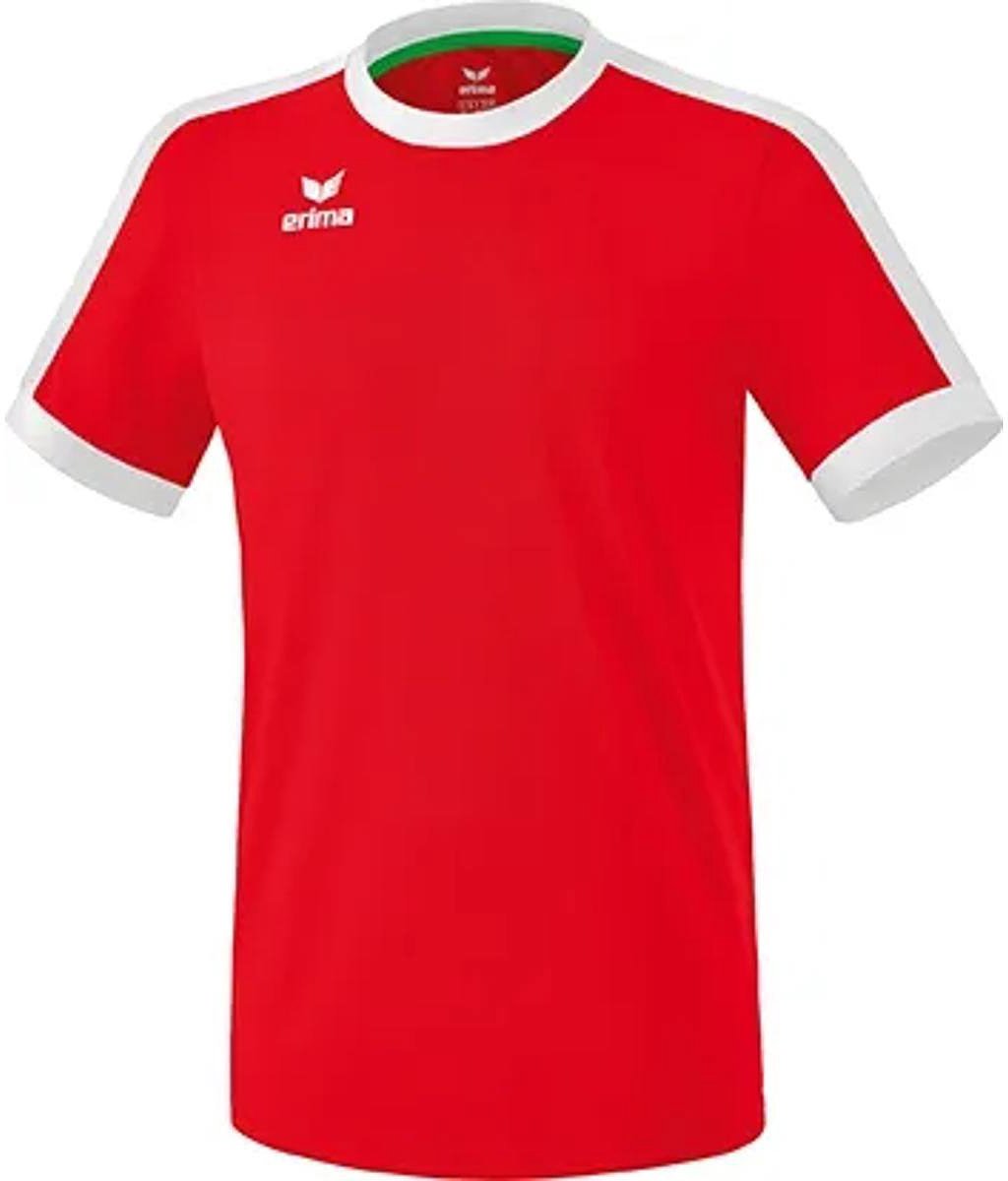 Erima Retro Star Shirt Korte Mouw Heren - Rood / Wit | Maat: XXL