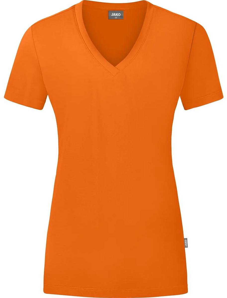 Jako Organic T-Shirt Dames - Oranje | Maat: 38