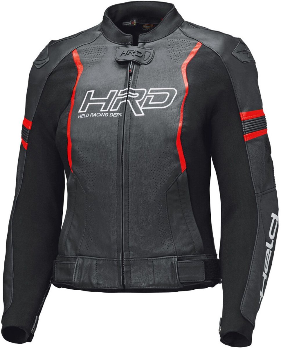 Held Street Rocket 4 Dames Zwart Rood Leren Motorjas - Jas
