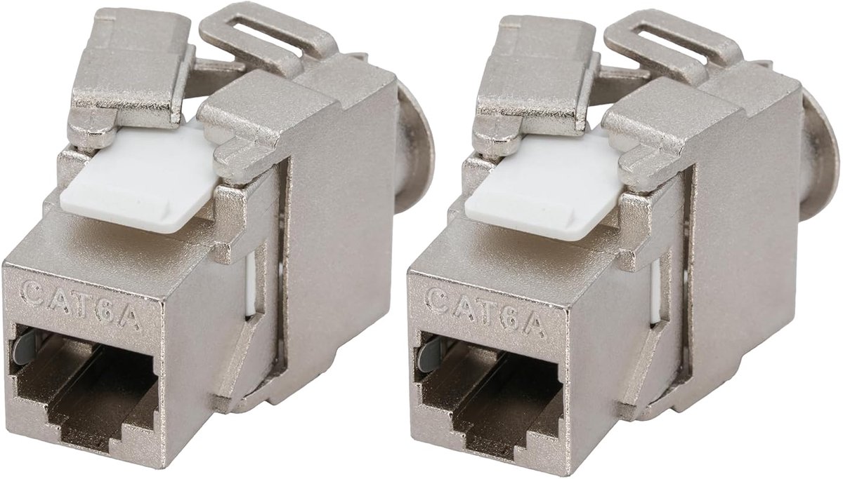 Keystone Module - Netwerk Adapter - Snelle Netwerkverbinding - Gereedschapsloze Montage - 37x22x14 cm - Grijs