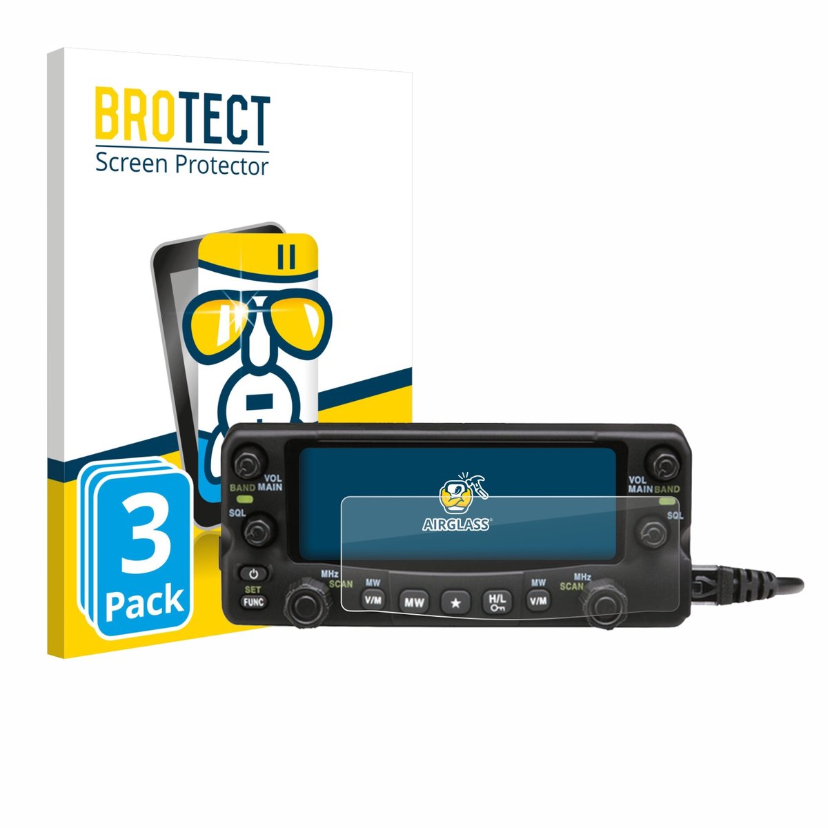 Screenprotector 3 Stuks voor Alinco DR-735-E Beschermglas transparant