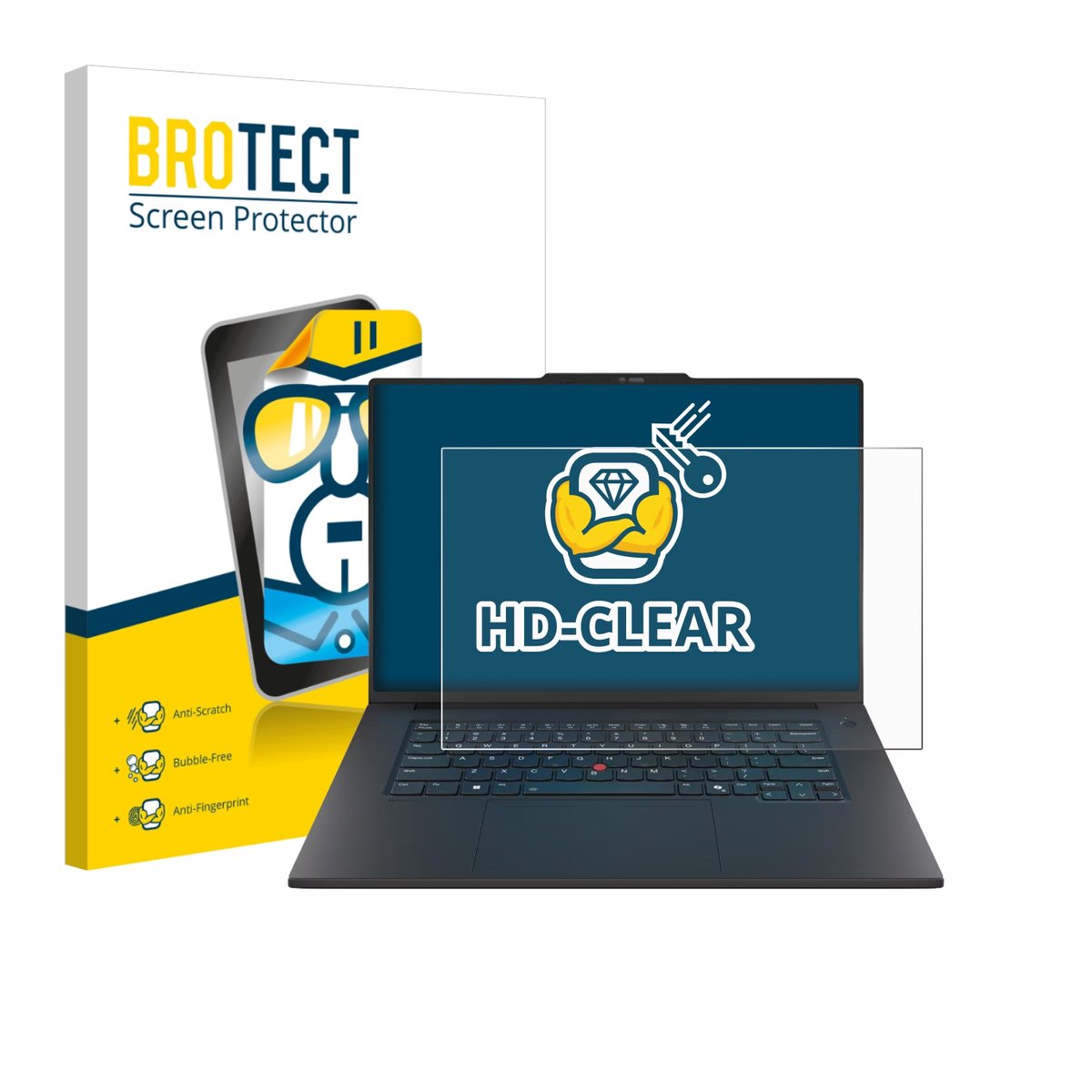BROTECT - Screenprotector voor Lenovo ThinkPad P1 Gen 8 16" - Folie Beschermfolie transparant