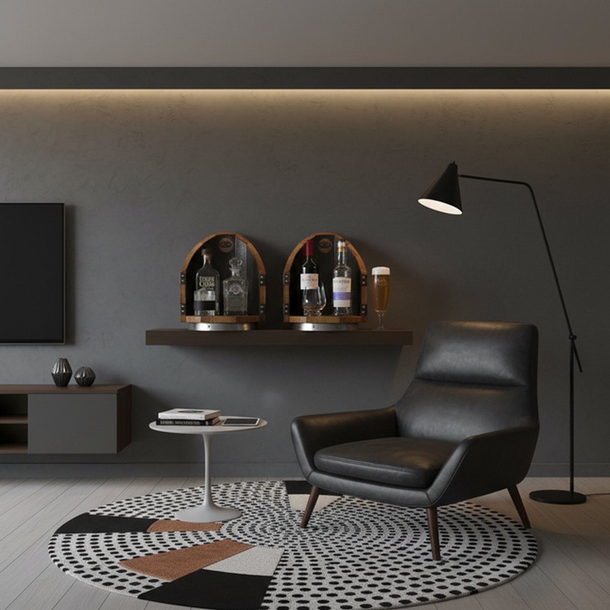 ManCave The Whisky Vault Mini / Whisky Display Mini / Handgemaakt van Whiskyvaten / Cadeauartikel