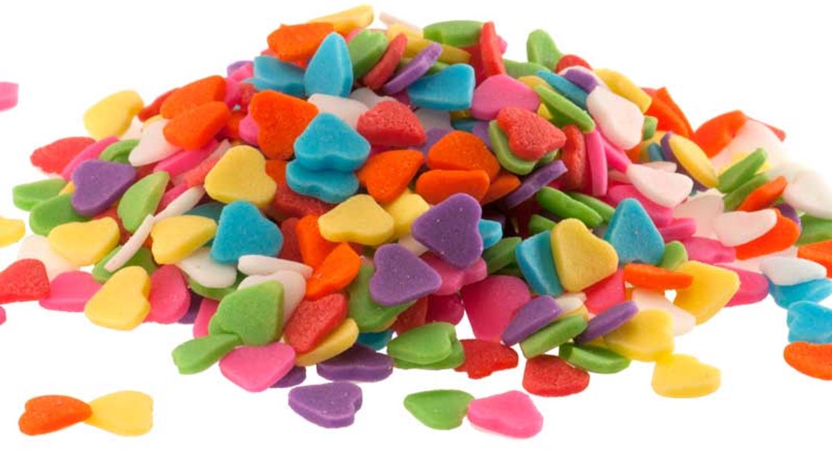 Dekora Sprinkle Mix Neon Hartjes 100 gram