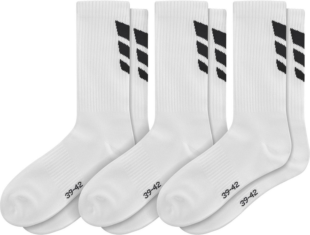 Erima 3 Wings 3-Pack Sportsokken Heren - Wit | Maat: 43-46