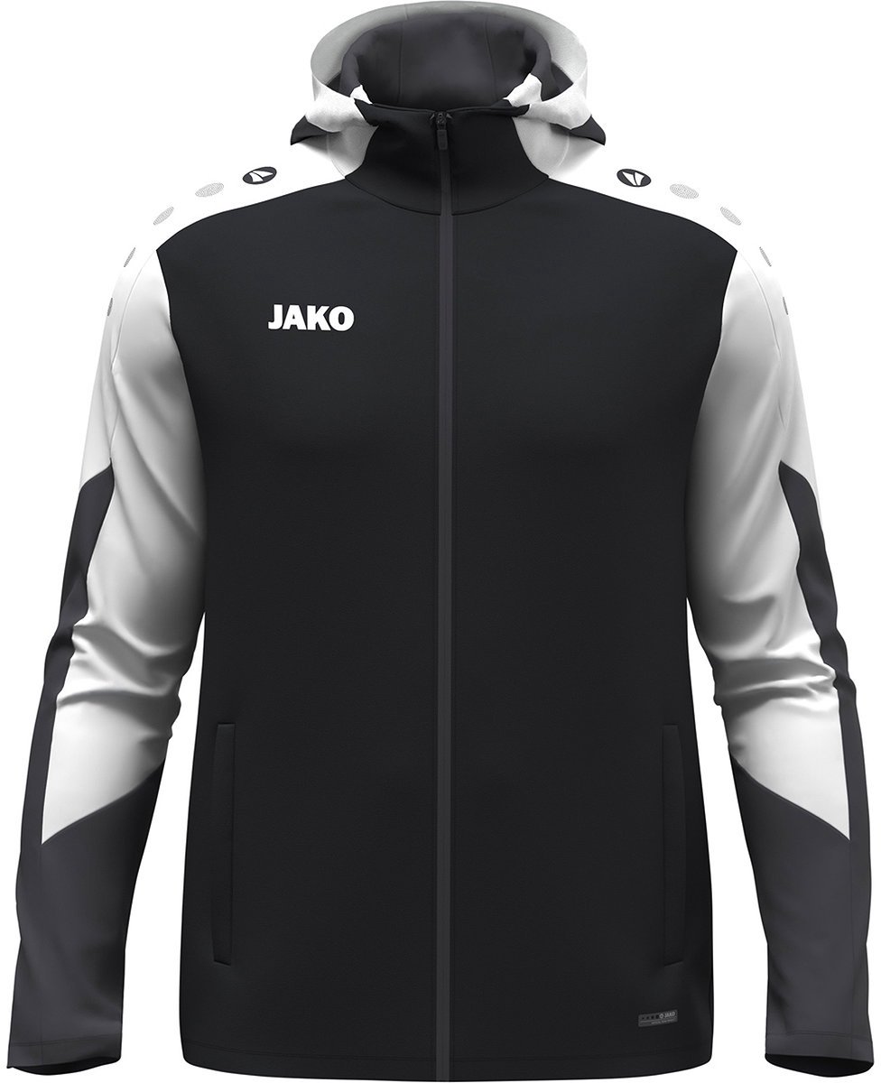 Jako Dynamic Jas Met Kap Heren - Zwart / Wit / Antraciet | Maat: M