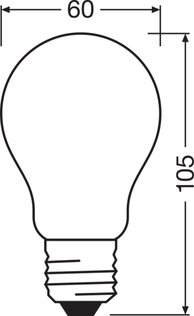 OSRAM 4058075211346 LED-lamp Energielabel E (A - G) E27 Peer 2.8 W = 25 W Warmwit (Ø x l) 60 mm x 105 mm 1 stuk(s)